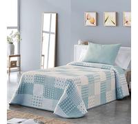VIALMAN Colcha Bouti Ligera Sofia 21 para Cama de Matrimonio de 150 cm | Colcha Cama 150 | Tamaño Colcha 250 x 270 cm, Color Azul
