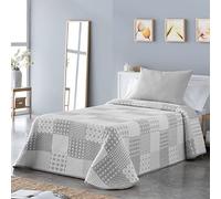 VIALMAN Colcha Bouti Ligera Sofia 21 para Cama de Matrimonio de 180 y 200 cm | Colcha Cama 180 y 200 | Tamaño Colcha 270 x 270 cm, Color Gris