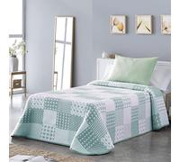 VIALMAN Colcha Bouti Ligera Sofia 21 para Cama de Matrimonio de 180 y 200 cm | Colcha Cama 180 y 200 | Tamaño Colcha 270 x 270 cm, Color Verde