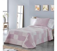 VIALMAN Colcha Bouti Ligera Sofia 21 para Cama Individual de 105 cm | Colcha Cama 105 | Tamaño Colcha 200 x 270 cm, Color Rosa