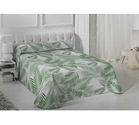 VIALMAN Colcha Bouti Ligera Sofia 30 para Cama Individual de 90 cm | Colcha Cama 90 | Tamaño Colcha 180x270 cm, Color Verde