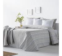 VIALMAN Colcha Bouti Ligero Sofia 14 con un Diseño de Rayas para Cama de Matrimonio de 150 | Colcha Jaquard 150 | Colcha Beige 250x270 cm