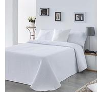 VIALMAN Colcha Bouti Lisa Alba 04 para Cama de 135 cm | Blanca | Tamaño 230 x 270 cm | Color Blanco