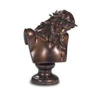 VIANAYA Reproducción de la obra El Cristo del escultor Auguste Clesinger - Tamaño mediano - Resina de calidad - Color bronce oscuro - Aspecto satinado