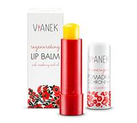 VIANEK Balsamo Labial 4.6g - Hidratante Labios para Mujeres y Hombres - Bálsamo Labial de Ingredientes Naturales - Labial Hidratante Intensivo - Cacao Labios avec Huile de Graines de Framboise
