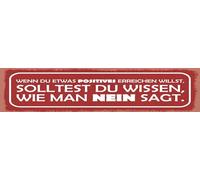 vianmo Cartel de chapa 10 x 46 cm con texto en alemán "wissen wie man sagt NO"