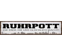 vianmo Cartel de chapa, 10 x 46 cm, diseño de Ruhrpott la Tierra que nos hace felices