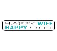 vianmo Cartel de chapa 10 x 46 cm Happy Wife Happy Life decorativo regalo