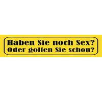 vianmo Cartel de chapa de 10 x 46 cm con texto en alemán "Haben Sie noch Sex oder Golffen sie schon Deko Geschenk Schild