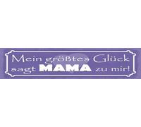 vianmo Cartel de chapa de 10 x 46 cm con texto en alemán "Mein größtes Glück sagt Mama zu mi", decoración de regalo