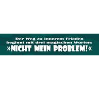 vianmo Cartel de chapa de 10 x 46 cm, diseño de texto en alemán "Der Weg zu innenfrieden beginnt Deko Geschenk Schild