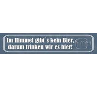 vianmo Cartel de chapa de 10 x 46 cm en el cielo no hay cerveza para beber aquí