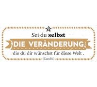 vianmo Cartel de hojalata 10x27 cm Zitat Sei du selbst die Veränderung, die du dir wünscht Deco Regalo Letrero