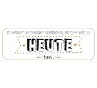 vianmo Cartel de hojalata 10x27 cm Zukunft verändern mit dem, was du heute tust Deco Regalo Letrero