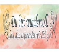 vianmo Cartel de hojalata 12x18 cm du bist wundervoll schön das es Deco Regalo Letrero