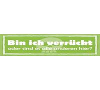 vianmo Cartel de madera 10 x 46 cm Bin ich verrückt oder sind es Deko Geschenk Schild