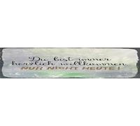 vianmo Cartel de madera 10 x 46 cm con texto en alemán "Du bist immer willkommen"