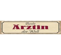 vianmo Cartel de madera, 10 x 46 cm, diseño de la mejor doctora del mundo