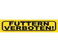 vianmo Cartel de madera, 10 x 46 cm, diseño de prohibido alimentar, color amarillo