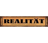 vianmo Cartel de madera 10 x 46 cm Reality ruiniert mir noch mein Leben Deko Geschenk Schild