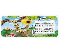 vianmo Cartel de madera 10x27 cm Das Summen der Bienen ist die Stimme des Gartens Deco Regalo Letrero