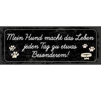 vianmo Cartel de madera 10x27 cm Mein Hund leben besonders Deco Regalo Letrero