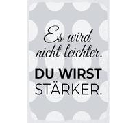 vianmo Cartel de madera 18x12 cm Es wird nicht leichter. Du wirst stärker Deco Regalo Letrero