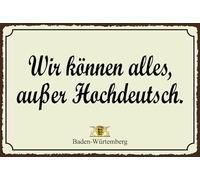 vianmo Cartel de madera 20x30 cm Wir können alles außer Deco Regalo Letrero