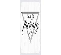 vianmo Cartel de madera 27x10 cm cést la fucking vie weißes Deco Regalo Letrero