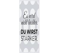 vianmo Cartel de madera 27x10 cm Es wird nicht leichter. Du wirst stärker Deco Regalo Letrero