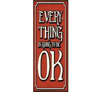 vianmo Cartel de madera 27x10 cm every Thing is going to be OK rotes Deco Regalo Letrero