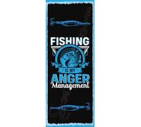 vianmo Cartel de madera 27x10 cm fishing is my anger management Deco Regalo Letrero