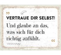 vianmo Cartel de madera 30 x 40 cm Confía en ti mismo, cartel decorativo para regalo
