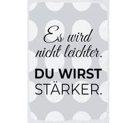 vianmo Cartel de madera 30x20 cm Es wird nicht leichter. Du wirst stärker Deco Regalo Letrero