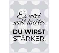 vianmo Cartel de madera 40x30 cm Es wird nicht leichter. Du wirst stärker Deko Schild Deco Regalo Letrero