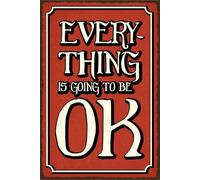 vianmo Cartel de madera 40x30 cm every Thing is going to be OK rotes Schild Deco Regalo Letrero
