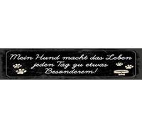 vianmo Cartel de madera 46x10 cm Mein Hund leben besonders Deco Regalo Letrero