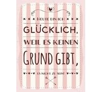 vianmo Cartel de madera de 40 x 30 cm, diseño de Heute bin ich glücklich