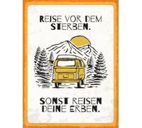 vianmo Cartel de madera de 40 x 30 cm, diseño de viaje antes de morir