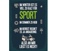 vianmo Cartel de madera de 40 x 30 cm en invierno con texto en alemán "Im Winter ist es zu kalten für Sport im Sommer Schild Deko Geschenk Schild