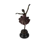 vianmo Escultura de bronce, figura de bronce, estatua de bailarina, bailarina, altura 32,1 cm