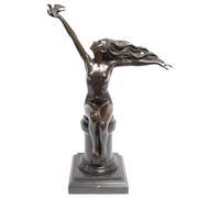 vianmo Escultura de bronce figura de bronce llamada La paloma mensajera