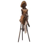 vianmo Escultura de Bronce Figura Llamada Despertar