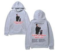 Viaopo Felpa con Cappuccio Street Style Casual Sport Sweatshirt Cantante Alex Warren Felpa con Cappuccio A Maniche Lunghe con Stampa Fantasia per Coppie XS-4XL-Grey||l