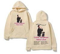 Viaopo Felpa con Cappuccio Street Style Casual Sport Sweatshirt Cantante Alex Warren Felpa con Cappuccio A Maniche Lunghe con Stampa Fantasia per Coppie XS-4XL-Khaki||l