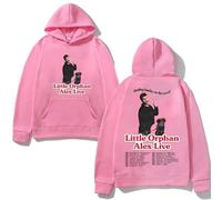 Viaopo Felpa con Cappuccio Street Style Casual Sport Sweatshirt Cantante Alex Warren Felpa con Cappuccio A Maniche Lunghe con Stampa Fantasia per Coppie XS-4XL-Pink||s