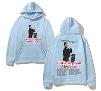 Viaopo Felpa con Cappuccio Street Style Casual Sport Sweatshirt Cantante Alex Warren Felpa con Cappuccio A Maniche Lunghe con Stampa Fantasia per Coppie XS-4XL-Light Blue||3X_l