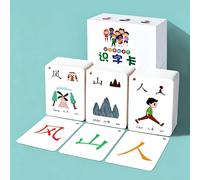 Viaoragiosa Tarjetas DidáCticas De Chino para Principiantes,Tarjetas Flashs Chinas For Principiantes,Tarjetas De MandaríN,FáCil De Guardar,Adecuado para Principiantes De Chino