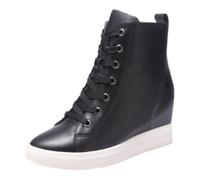 Viaoragiosa Zapatillas De Deporte Alta TalóN Plataforma,Mujer CuñA Plataforma BotíN Deportivos,Antideslizante,Resistencia Al Desgaste,para Adelgazar,Fitness,Gimnasio,Caminar