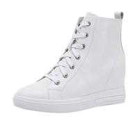 Viaoragiosa Zapatillas De Deporte Alta TalóN Plataforma,Mujer CuñA Plataforma BotíN Deportivos,Antideslizante,Resistencia Al Desgaste,para Adelgazar,Fitness,Gimnasio,Caminar